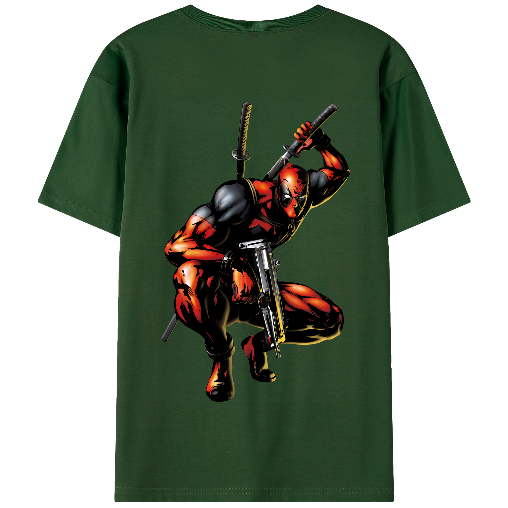 （画像用） Deadpool デッドプール 綿100％半袖Tシャツ（背面プリント）